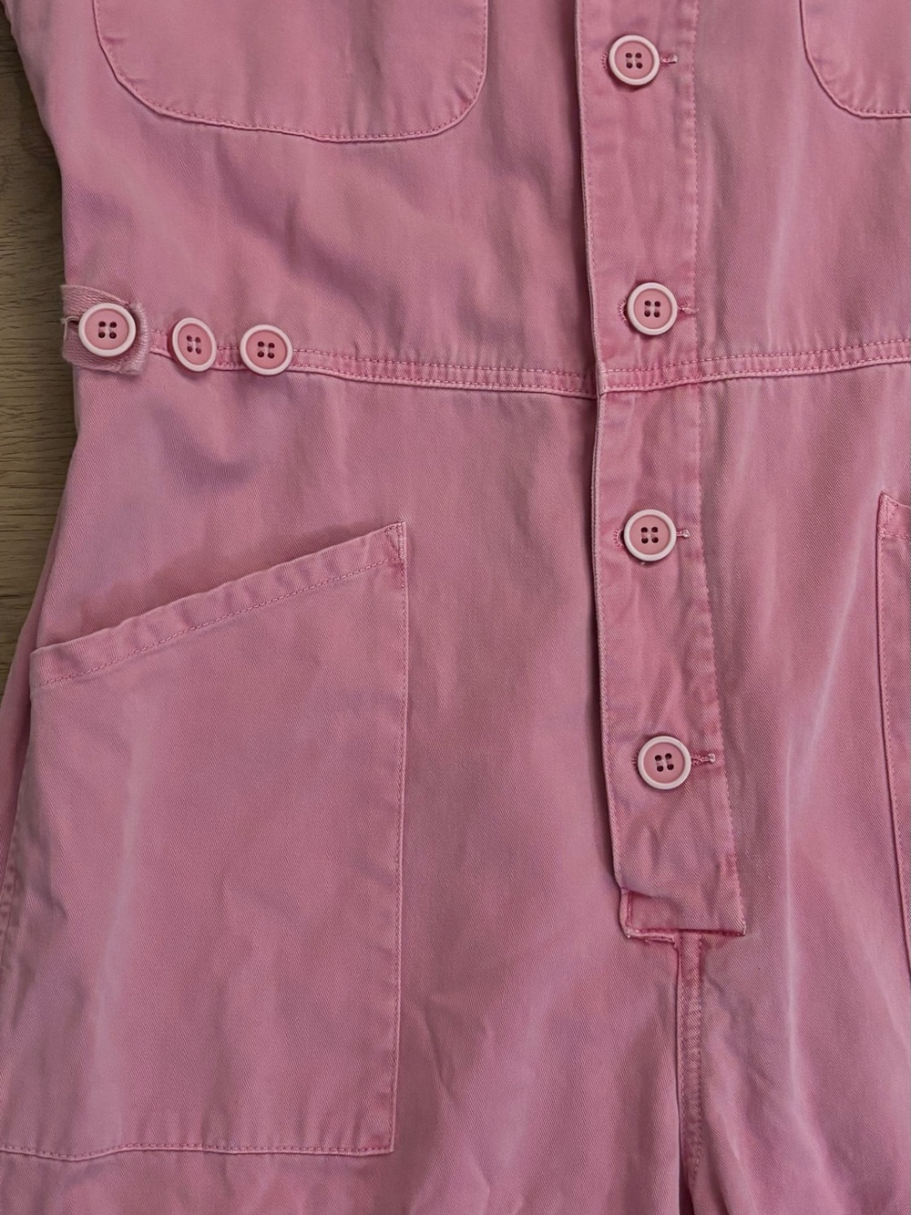 PISTOLA Grover Jumpsuit Flamingo Pink Utility Cotton Size Medium - Picture 7 of 14